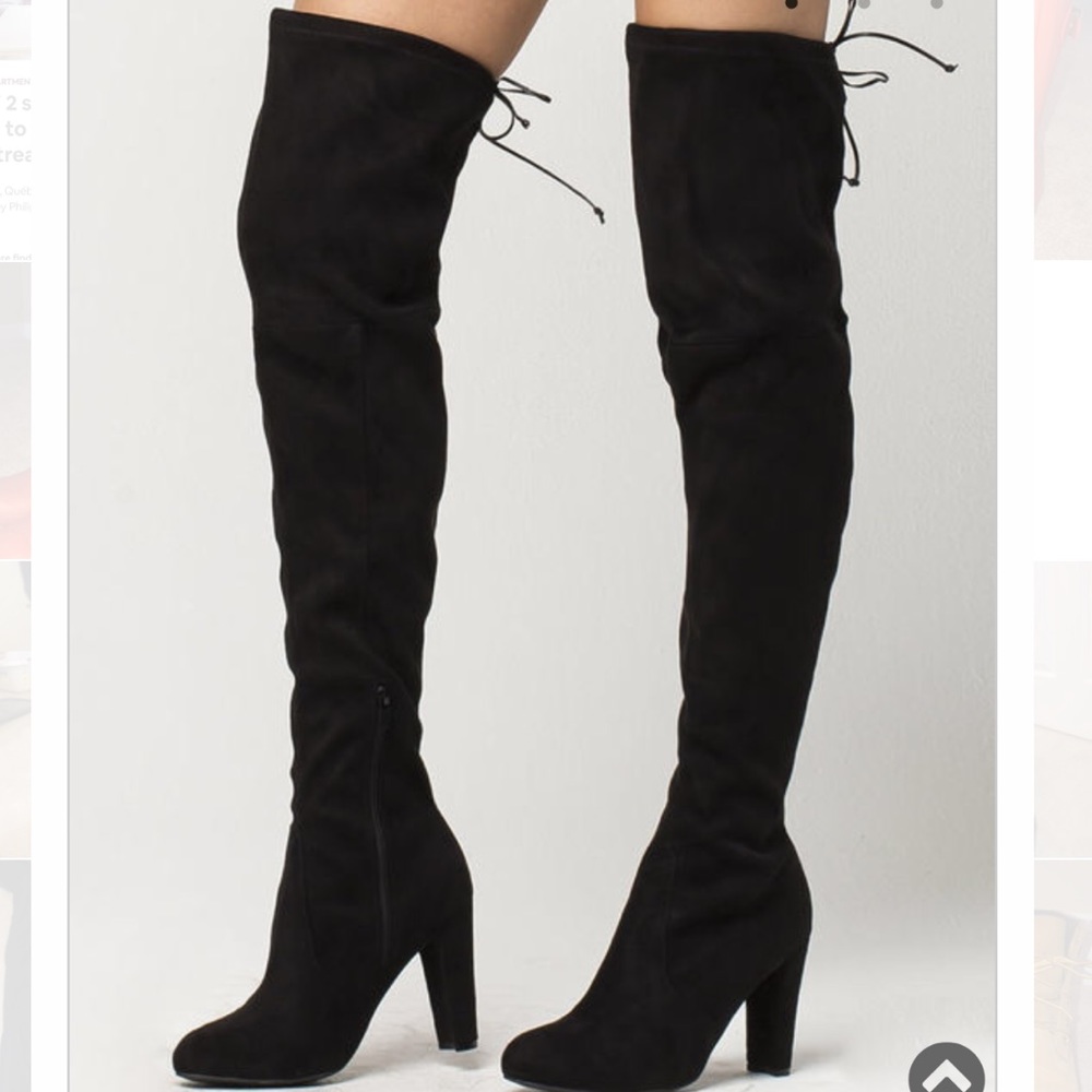 BRAND NEW!! Thigh High Black Suede Boots